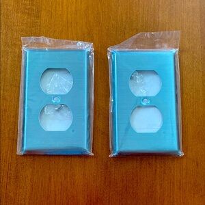 Stainless Steel Blue Outlet Covers Wallplate